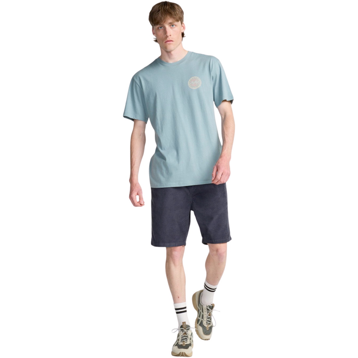 2026 Billabong Mens Crayon Wave T-Shirt EBYZT00525 - Washed Blue